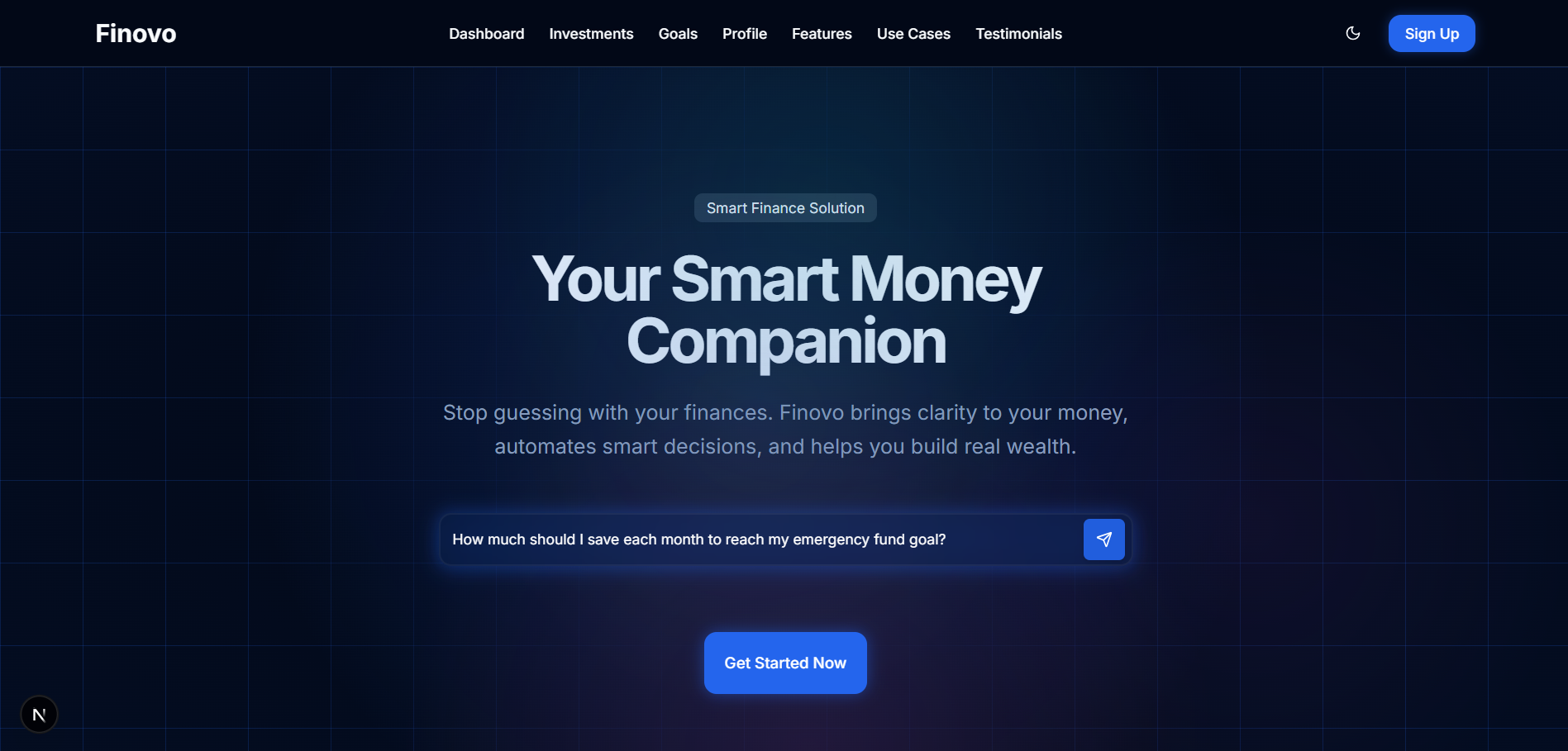 Finovo finance manager screenshot